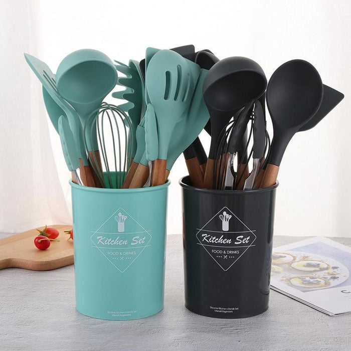PREMIUM SILICONE COOKING UTENSILS SET